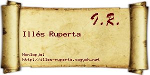 Illés Ruperta névjegykártya